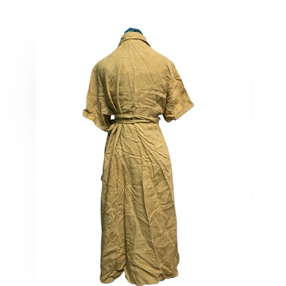 Grae Cove NWOT Gwyneth Linen Wrap Midi Dress - Picture 4 of 9